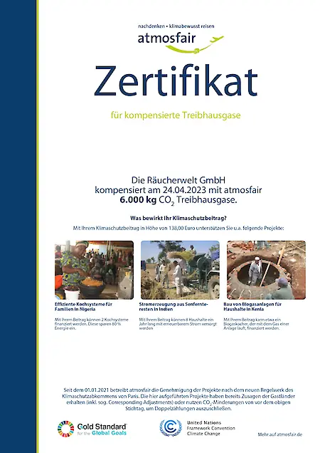 Bild in der Bildergallerie zu Nachhaltigkeit bei der Räucherwelt Delitzsch – Unsere Partnerschaft mit Atmosfair